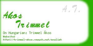 akos trimmel business card